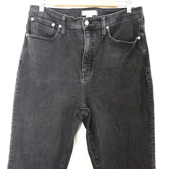 MADEWELL Classic Straight High Rise Denim Jean : Black 31 W Sz 10 - 12 - Picture 4 of 14
